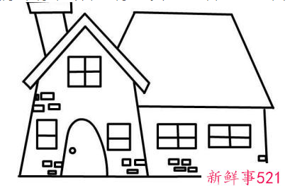 画画图片简单漂亮房子