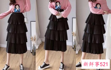 小个子穿蛋糕裙示范