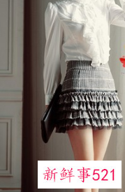 小个子穿蛋糕裙示范