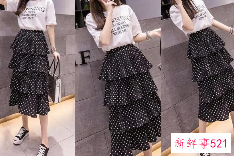 小个子穿蛋糕裙示范