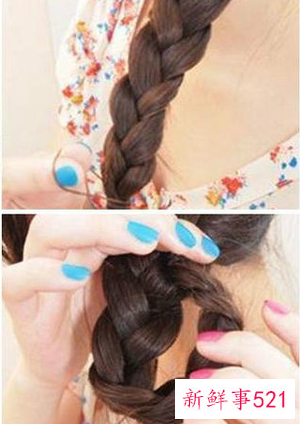 胖脸怎么扎辫子好看图片