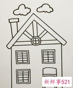 画画图片简单漂亮房子