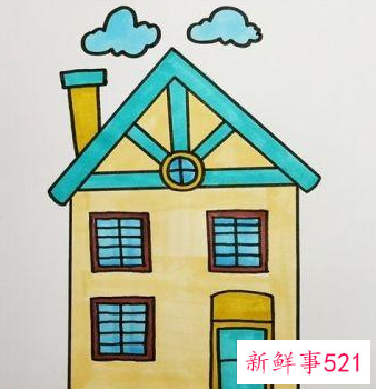 画画图片简单漂亮房子