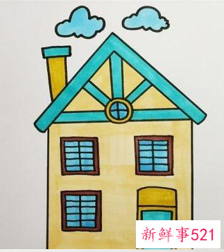 画画图片简单漂亮房子