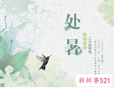 处暑节气的含义是什么意思