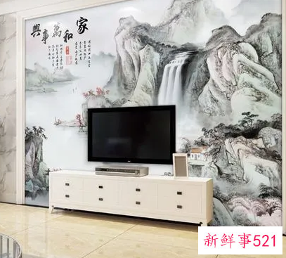 电视背景墙挂什么画寓意好