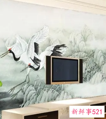 电视背景墙挂什么画寓意好