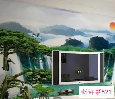 电视背景墙挂什么画寓意好