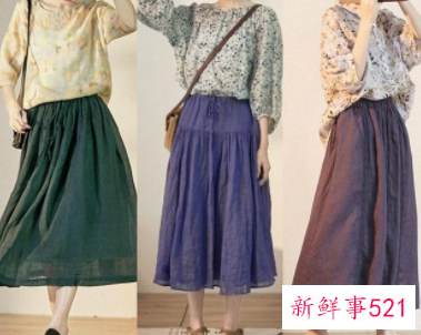 50岁女人半身裙的搭配