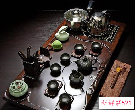 茶桌茶具正确摆放图片