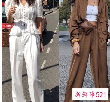 直筒裤穿搭图片