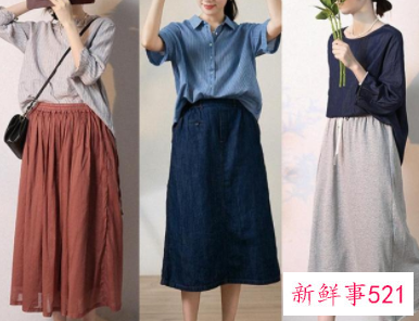 50岁女人半身裙的搭配