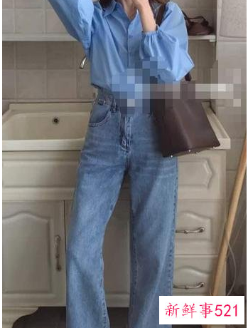 直筒裤穿搭图片