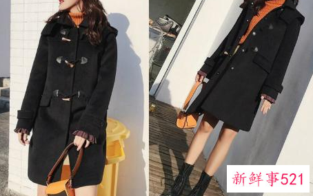 黑色呢大衣怎么搭配