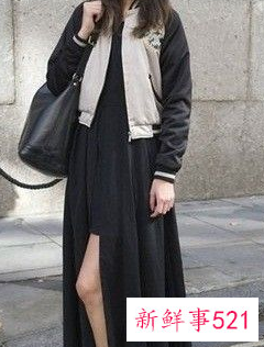 红棕色开叉长裙配什么衣服