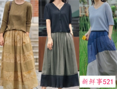 50岁女人半身裙的搭配