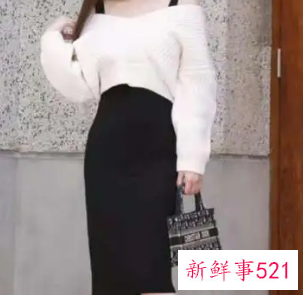 一字肩上衣搭配图片