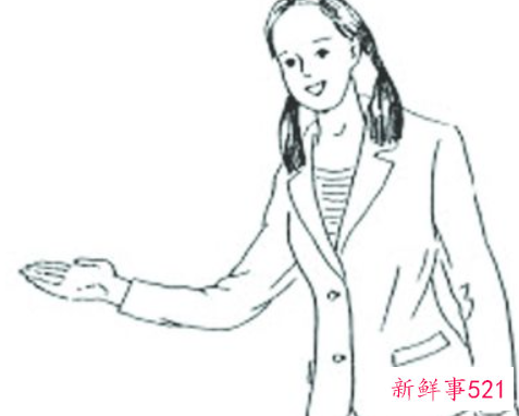 礼仪引导手势图片
