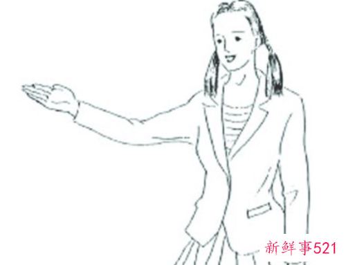 礼仪引导手势图片