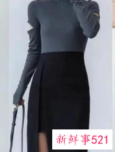 高腰开叉半身裙长裙搭配什么上衣