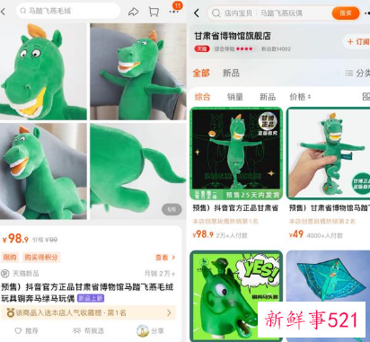 “马踏飞燕”玩具遭盗版仿造，甘肃省博物馆发步声明