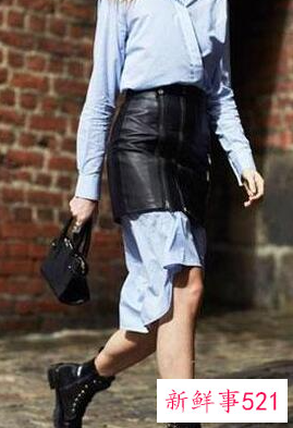 中长款皮裙怎么搭配衣服图片