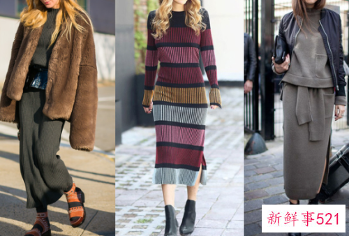 冬末春初怎么穿长裙好看