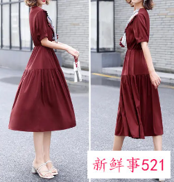 红色连衣裙配什么丝巾