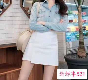 白色半身裙的穿搭