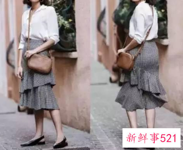 黑白格子短裙怎么搭配呢