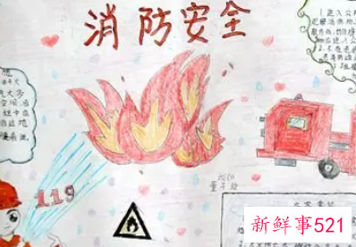 学校消防知识安全手抄报