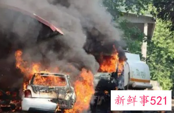 梦见油罐车爆炸着火