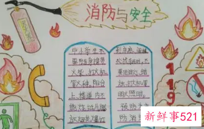 学校消防知识安全手抄报