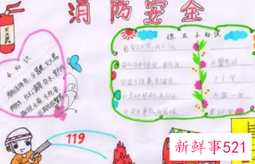 学校消防知识安全手抄报