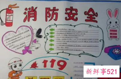学校消防知识安全手抄报