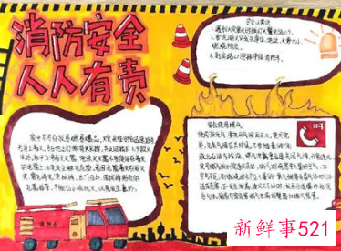 学校消防知识安全手抄报