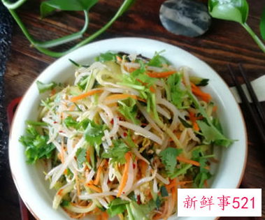 胡萝卜豆芽凉拌的做法窍门