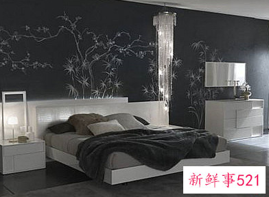 卧室墙布颜色搭配