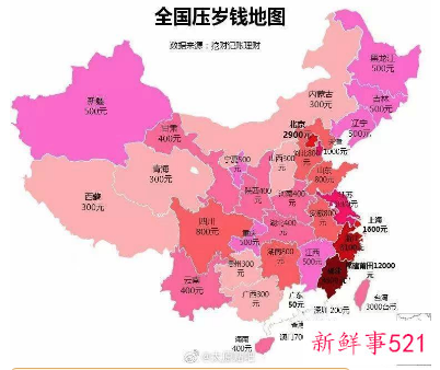 全国压岁钱最多的地方