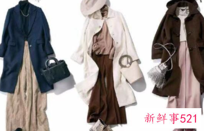 冬季棕色裙子搭配图片