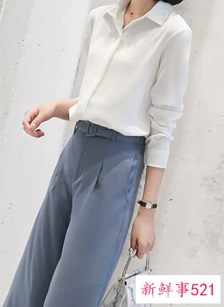 40一50女士阔腿裤穿什么上衣