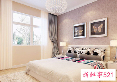 卧室墙布颜色搭配