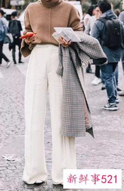 40一50女士阔腿裤穿什么上衣