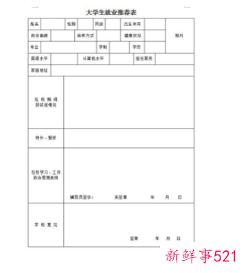 毕业生就业表社会实践