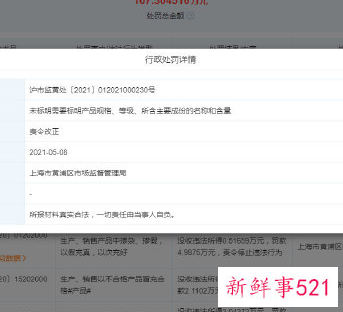 HM被查童装不符标准，罚款13.425万，没收违法所得超3万元