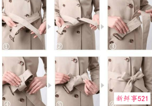大衣腰带怎么系好看