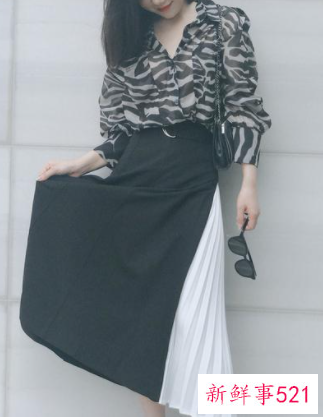 摆裙上面配啥上衣