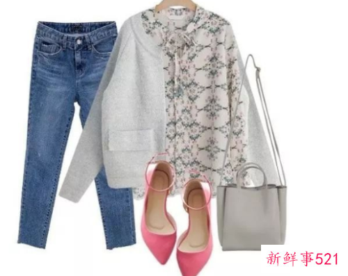 碎花衬衫的各种搭配