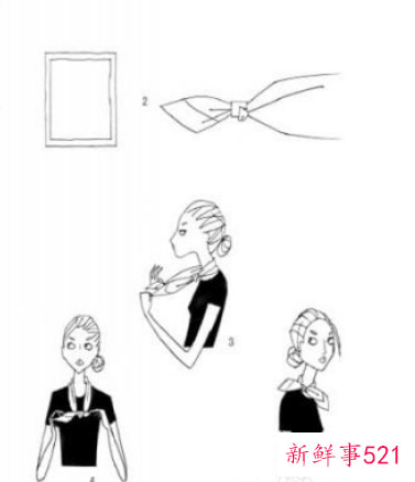 小丝巾简单的系法