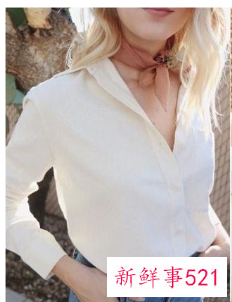 穿衬衫怎么戴项链好看